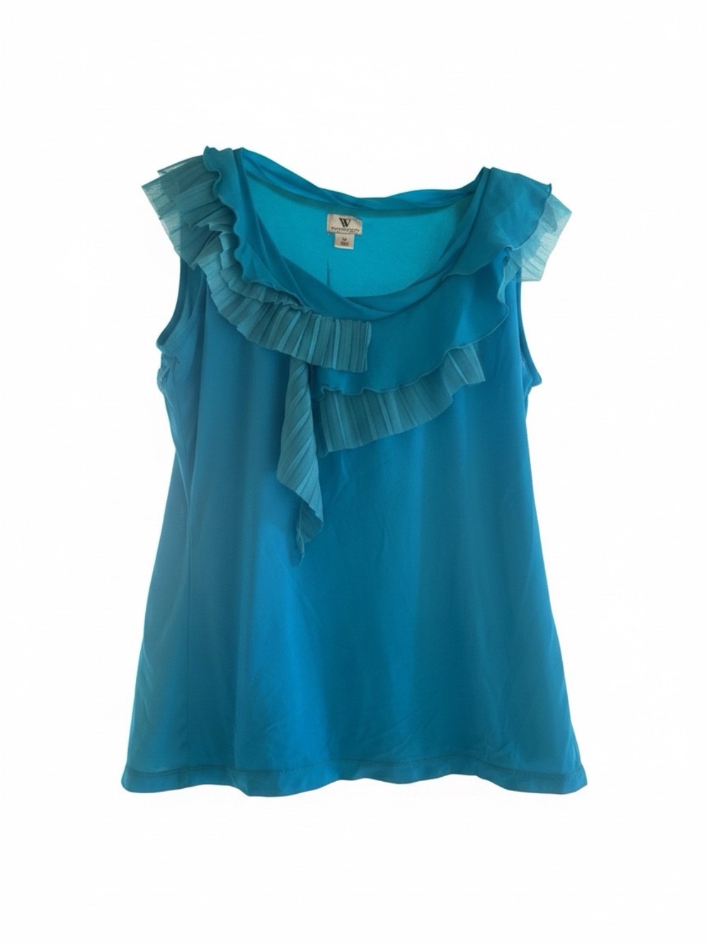 W by Worth Teal Ruffled Camisole